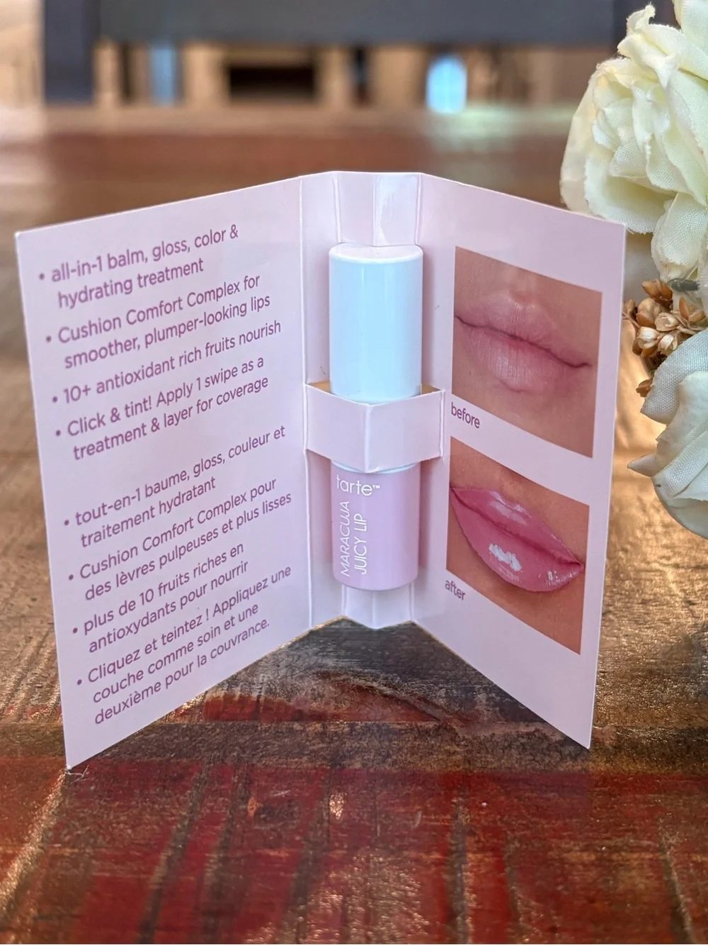 New TARTE Maracuja MELT MASK, LIP PLUMP x 2 & LIP BALM Carded LIP MINIS 4 Pieces
